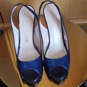 Caparros Blue Sequence Shoes size 11